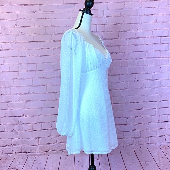 DOBBY MILKMAID SKATER DRESS - Picture 3 of 4